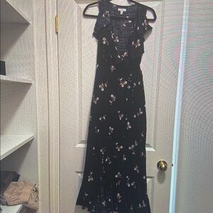 Floral Black Maxi Dress